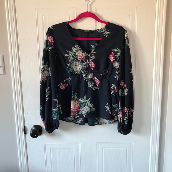 Peplum Floral Blouse - Picture 2 of 5